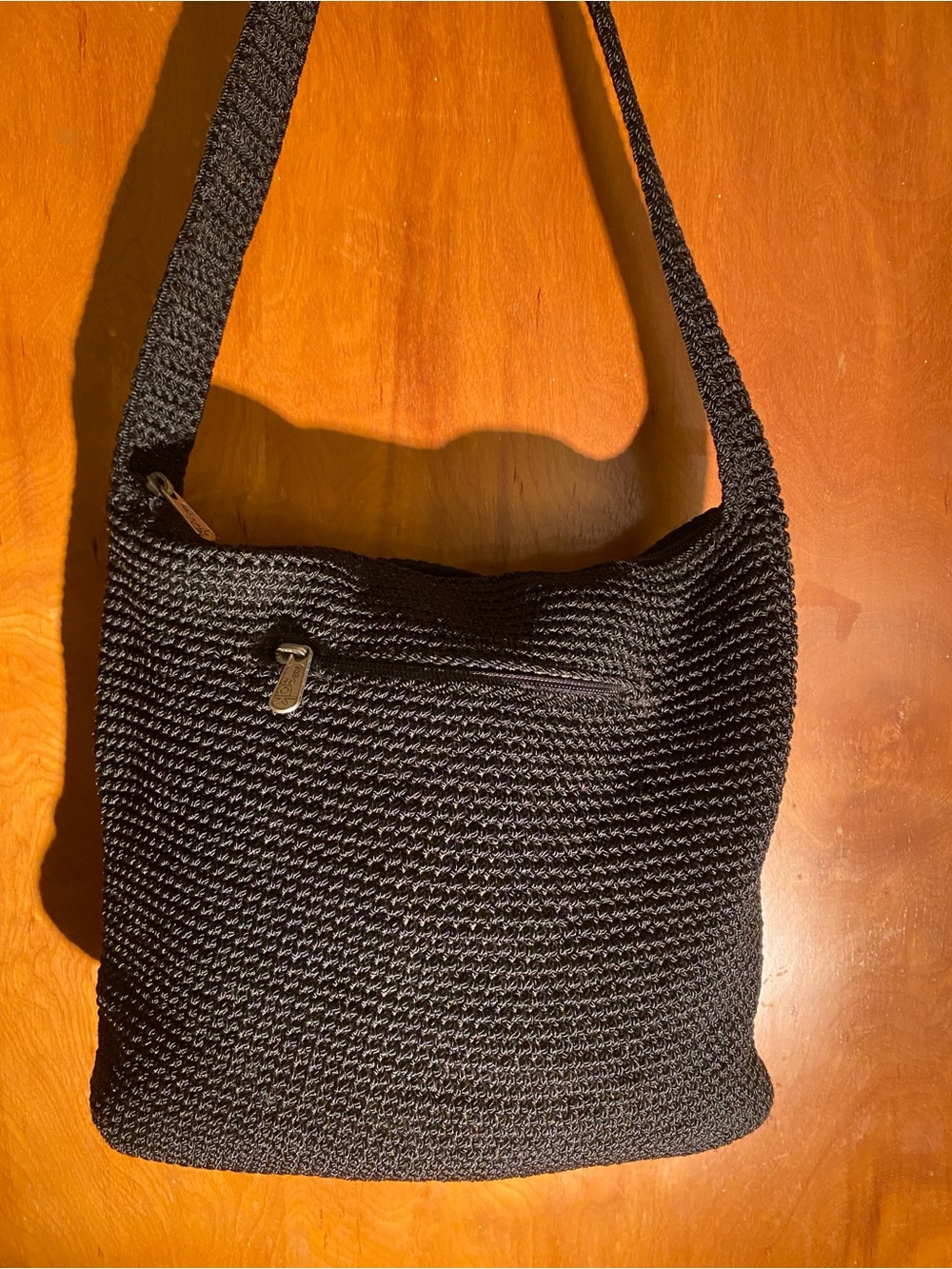 The Sak Black Woven Shoulder Bag